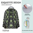 thumbnail image 5 of Alien and UFO Black Pattern Backpack for School, Cute School Bag with Adjustable Shoulder Straps and Padded Back, 15.3"x11"x7.1", 5 of 5