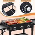 thumbnail image 4 of SIXDAY 45,000 BTU 3-Burner 35" Flat Top Propane Grill, Portable Outdoor Griddle with Foldable Shelves for Camping, BBQ and Tailgating, 4 of 6