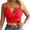Red, variant on CHGBMOK Womens Sexy Lace Bralettes Adjustable Strap V Neck Everyday Bra Vest Crop Underwear Camisole