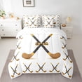 thumbnail image 2 of Castle Fairy Kids Ice Hockey Twin Bedding Sets,Vintage Plaid Bow Bedding Comforter Set, 2 of 8