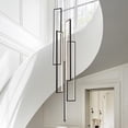 thumbnail image 6 of umeiuce 5 Lights Black Modern LED Dimmable Chandelier for Stairs Living Room,Hight Ceiling Pendant Light, 6 of 6