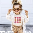 thumbnail image 4 of Flowers Shirt for Girls Cute Girly Colorful Floral Tee for Toddlers and Kids Natural Shirt Youth Large, 4 of 5