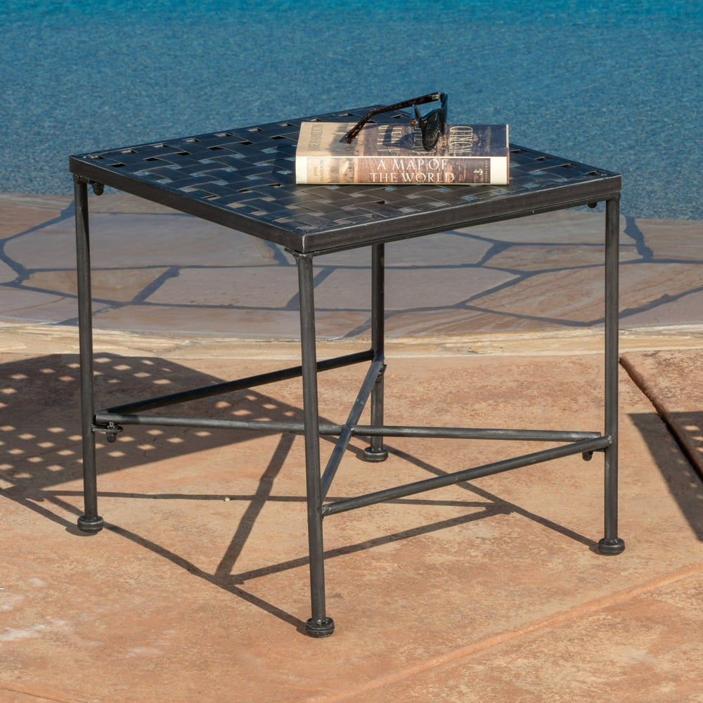 Kent Outdoor Black Iron Side Table