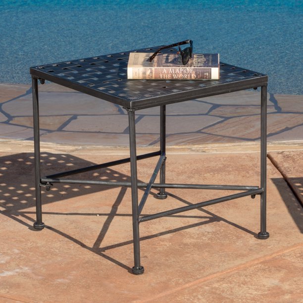 Kent Outdoor Black Iron Side Table