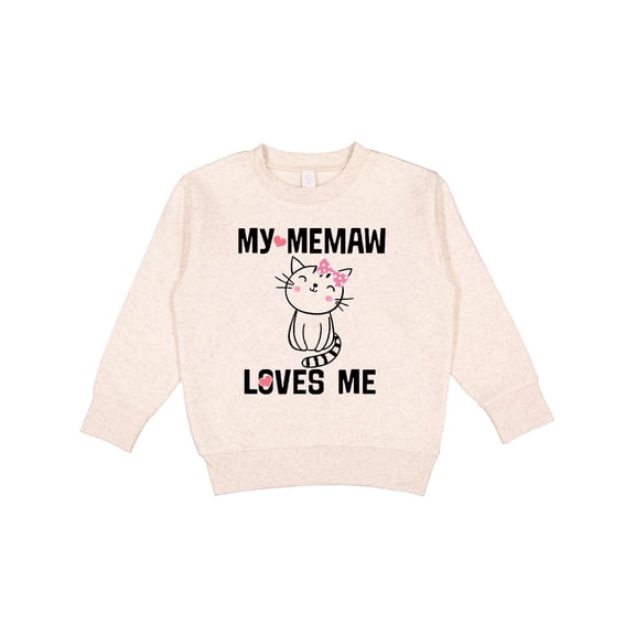 Inktastic My Memaw Loves Me Girls Toddler Sweatshirt
