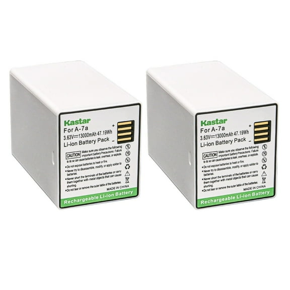Kastar Battery 2-Pack 3.63V 13000mAh Replacement for Arlo A7 A-7a, A14 A-14a, 308-50019-02, 308-50034-01, 1INR19/66-4 Battery, Arlo FB1001 FB1001W FB1001100NAS FB1001-100NAS FB1001W-100NAS Camera