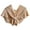 Beige, variant on Women Spring Crochet Shawl Wrap Knitted Fish Scales Solid Color Fake Collar Poncho Tie Knot Front Vintage Warm Cape Scarf Cardigan
