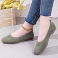 thumbnail image 7 of Hurxie Flats for Women Ballets Shoes: Comfortable Knitted Dressy Work Flats - Ladies Wedding Flat Casual Shoes Green, 7 of 7