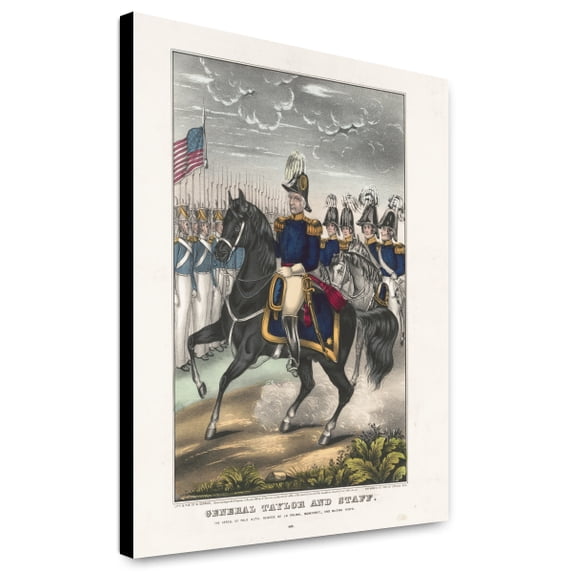 Canvas Print: General Taylor And Staff: The Heroes Of Palo Alto, Reseca De La
