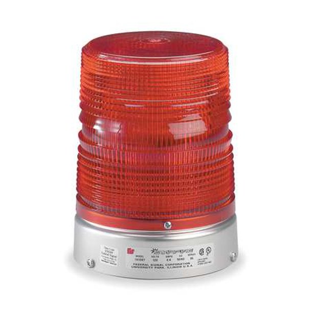 FEDERAL SIGNAL 131DST120R Warning Light,Double Flash Strobe,Red