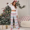thumbnail image 4 of Pantalones casuales con cordones para mujer de Europa y América, pantalones holgados con cordones y estampado navideño a la moda, 4 of 6