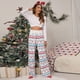 thumbnail image 4 of Pantalones casuales con cordones para mujer de Europa y América, pantalones holgados con cordones y estampado navideño a la moda, 4 of 6