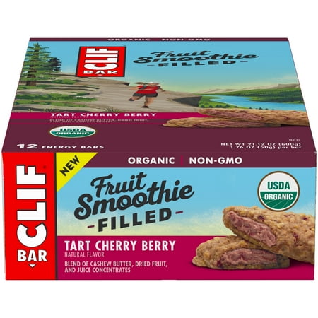 - Clif Bar® Fruit Smoothie Filled Tart Cherry Berry Energy Bar 12-1.76 oz. Bars