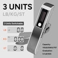 thumbnail image 3 of Travel Inspira Digital Luggage Scales with Overweight Alert LCD Display 110LB / 50KG (Stainless Steel, White), 3 of 9