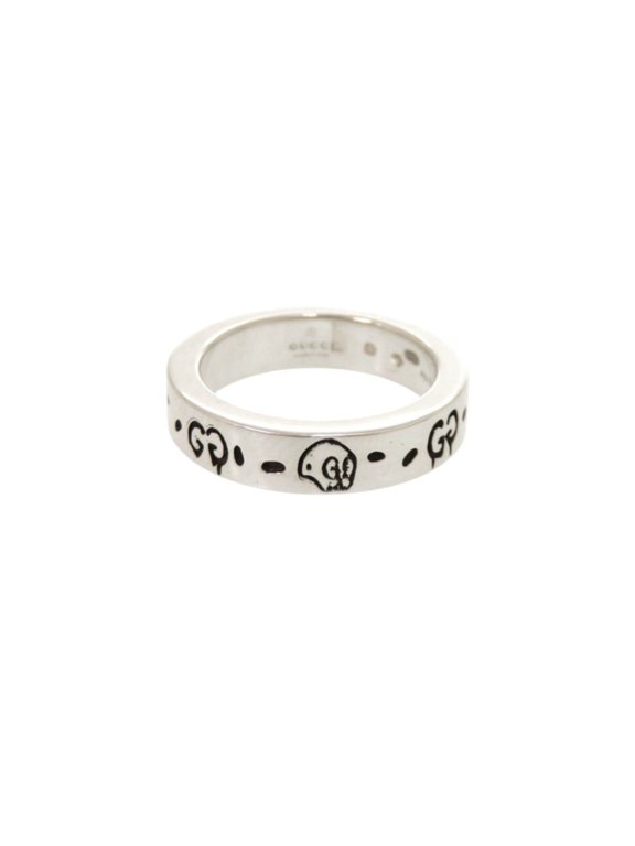 Pre-Owned Gucci Ghost Sterling Silver 925 #7 Ring 0362GUCCI