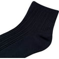 thumbnail image 4 of SERISIMPLE Bamboo Stretch Kids Ankle Sock Breathable Lightweight for Preschool Thin Soft Baby Socks 5 Pairs (Black, 6-8 Years), 4 of 6