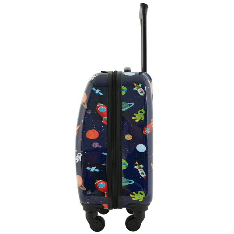Travelers Club 5-Piece Kid's Hard Side Luggage Travel Set with 18 Spinner Rolling Carry-on- Space