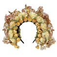 thumbnail image 3 of Milageto Han Chinese Flower Headband Elegant for Phtoo Props Special Occasion Parties yellow, 3 of 8