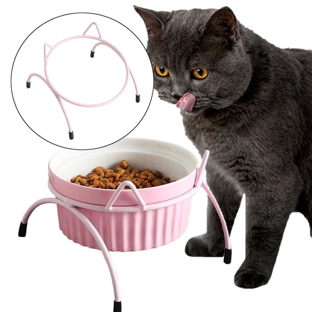 Ceramic Raised Cat Bowls Non Slip Bottom Stand Water Bowl Food Kitten