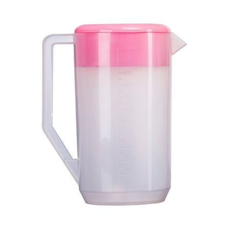 HAKIDZEL 1Pcs Beverage Kettle Large Capacity Plastic Lightweight Jug Pink 4000ml
