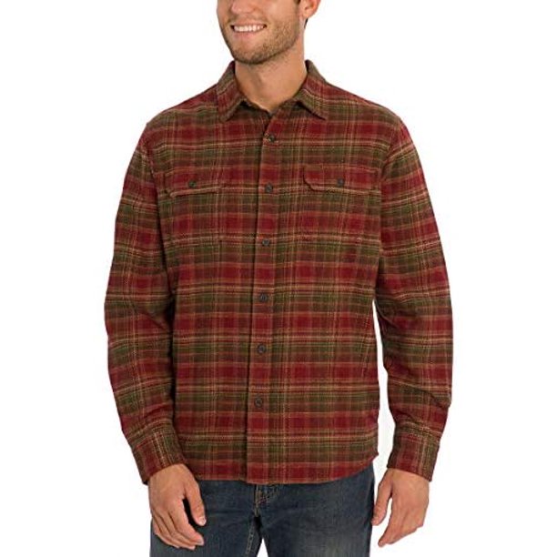 Orvis Orvis Men's Long Sleeve Button Up Heavy Weight Double Brushed