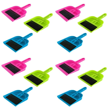 

MOVAWAKY 3 Pack Mini Hand And Dustpan Set Small Pans With Brush Set Cleaning Tool For Desk Car Pet Cage And Animal Waste 2PCS Grout Cleaning compatible with Machine Small Kitchen Brush Wipes Solution