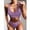 Purple, variant on EQWLJWE Women Textured Cutout High Cut Bikini, 2 Pieces U Neck High Cut Swimsuit Swimwear