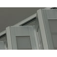 thumbnail image 3 of Homestyle Metro PVC Folding Door fits 36" x 80" Aluminum color with square frosted insert, 3 of 5