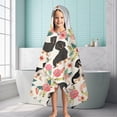 thumbnail image 6 of Dachshund and Flower Hooded Bath Towel，60"x35" for Ages 3 To 12 Kids, Quick Dry Lightweight Soft Microfiber Hood Beach Towel Cover Up for Kids, 6 of 7