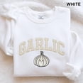thumbnail image 2 of Garlic Embroidered Sweatshirt, Garlic Foodie Sweatshirt, Cute Food-Themed Shirt, Minimalist Chef Kitchen Crewneck, Funny Food Sweatshirt, 2 of 5