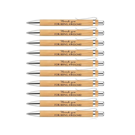 Kieccall Bamboo Wood Pen Inspirational Quote Ballpoint Pen Eco Friendly Office Home Gift