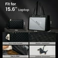thumbnail image 2 of Tote and Luxe Co Bag, 3 in 1 Tote Bag for Women with Lunch Compartment, Convertible Tote Lunch Bag Combo for Work and Travel, 2 of 8