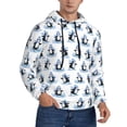thumbnail image 2 of Goofa Skiing Penguin Funny for Men's Hooded Sweatshirt - Lightweight Pullover Hoodie with Kangaroo Pocket, Perfect for Everyday Wear-Small, 2 of 7