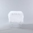 thumbnail image 4 of Chic Home Ricco Modern Contemporary Faux Fur Acrylic Leg Ottoman, 4 of 6