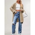 thumbnail image 4 of Women'S Long Cardigan Sweaters Open Front Oversized Duster for Women Khaki L, 4 of 10