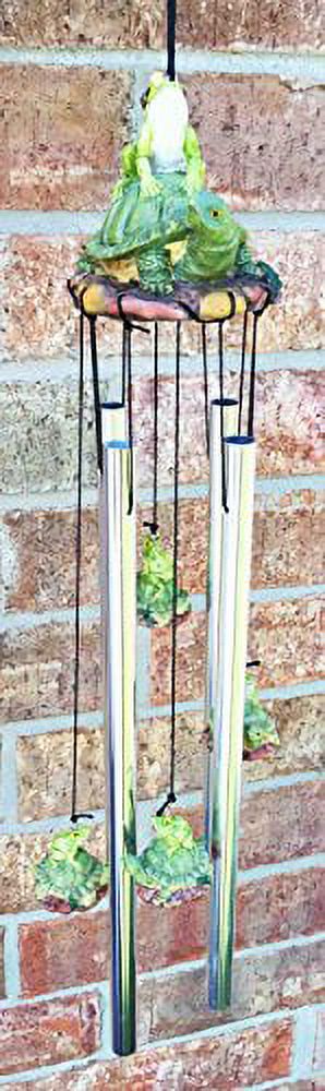 Pond Green Frog And Turtle Best Friends Resonant Relaxing Wind Chime Patio
