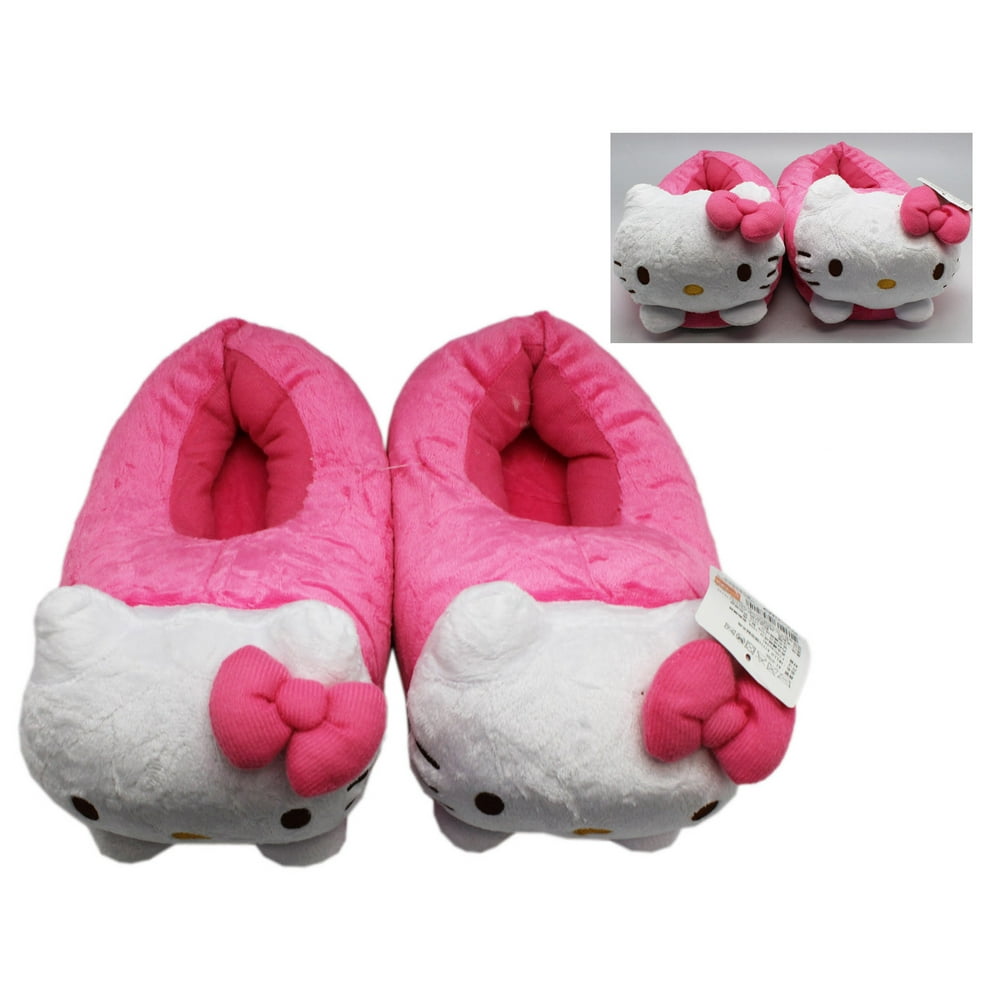 Hello Kitty Sanrio Pink Colored Plush Slippers