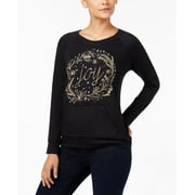 Style & Co Petite Embroidered Sweatshirt Holiday Joy PM