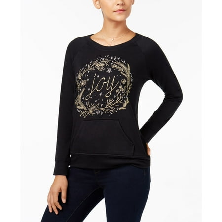 Style & Co Petite Embroidered Sweatshirt Holiday Joy PM