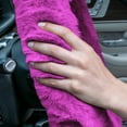 thumbnail image 5 of FH Group 14.5-15.5" Doe16 Purple Faux Rabbit Fur Steering Wheel Cover with Air Freshener, 5 of 6