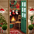 thumbnail image 3 of Christmas Theme Holiday Banner Decorative Design Fireplace Decoration Gift Elements for Home Christmas Party Indoor Decoration, 3 of 9