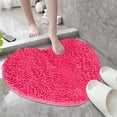thumbnail image 5 of Leodye 1PCS Heart-shaped Absorbent Non-slip Doormat Romantic Durable Home Decor Bathroom Entrance Wedding Ceremony Floor Mat -19.69x15.75in, 5 of 6