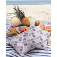 thumbnail image 3 of Pack of 2 Outdoor Pillow Covers, Geometric Morocco Quatrefoil Lattice Purple Grey Waterproof Square Throw Pillowcase Cushion Decorative Pillow Covers for Couch Patio Tent, 18x18 in, 3 of 6