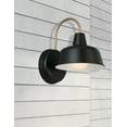 thumbnail image 5 of Design House Mason Industrial Barn Indoor/Outdoor Wall Mount Light with Metal Shade, Matte Black/Gold, 5 of 20