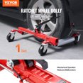thumbnail image 4 of VEVOR Wheel Dolly, Max Capacity 1500 Lbs Car Dolly, Car Jack Dolly Lifter with 360° Rotatable Wheels, Heavy Duty Vehicle Positioning Ratchet Tire Jack, for Vehicle Car Auto Repair Moving, 4 of 9