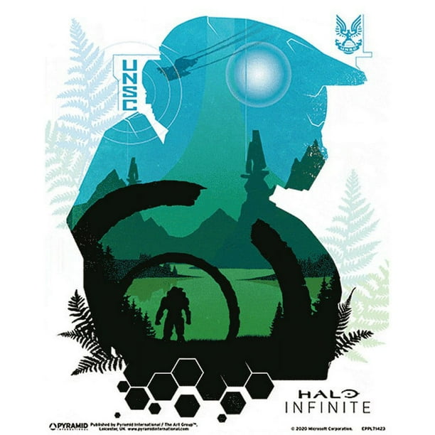 Halo Infinite - Estampado Diseño 3D (Azul, Verde, Negro)