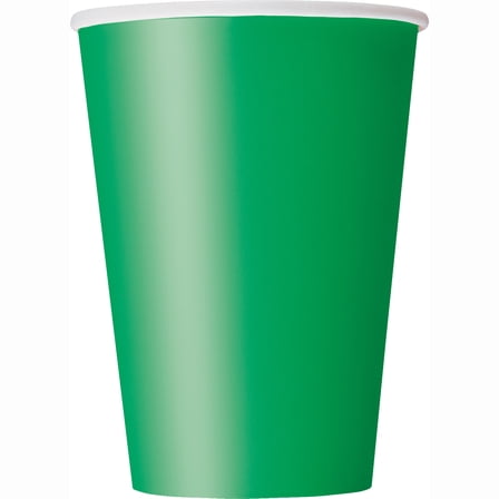 Paper Cups, 12 oz, Green, 10ct