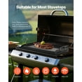thumbnail image 3 of VEVOR Carbon Steel Griddle, 24x16 inch Universal Flat Top Rectangular Plate, Gas Grill Griddle for BBQ Grill, Teppanyaki, Portable Family Cookware with Handle, for Camping Tailgating Party, 3 of 9