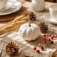 thumbnail image 4 of Vintage Halloween Decor Artificial Pumpkins, White Faux Foam Harvest Pumpkins, Halloween Home Decor for Fall, Autumn, Thanksgiving, Holiday Decor, 4 of 7