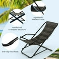 thumbnail image 3 of Spaco Patio PE Wicker Rocking Chair with Armrests and Metal Frame, Patio Rocking Chair, Gray, 3 of 7